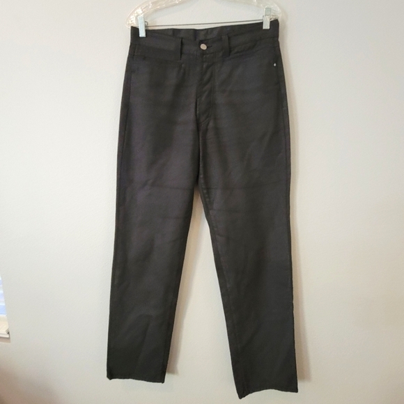 EXTE black jeans.  Size 33. They have a shine/sheen quality to them. - Picture 1 of 6